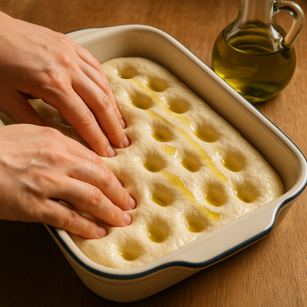 Focaccia_aukude vajutamine